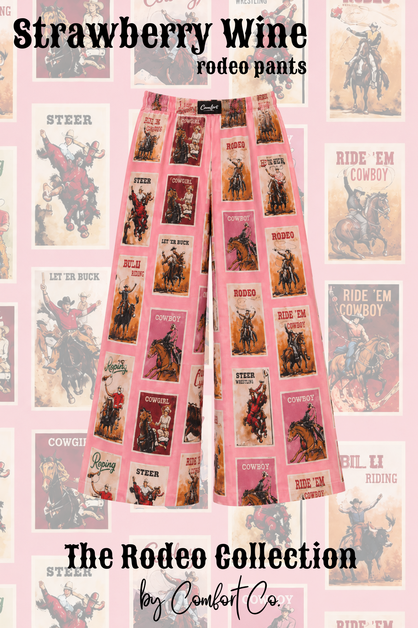 “Strawberry Wine” Rodeo Pants (Mama & Mini Sizes)
