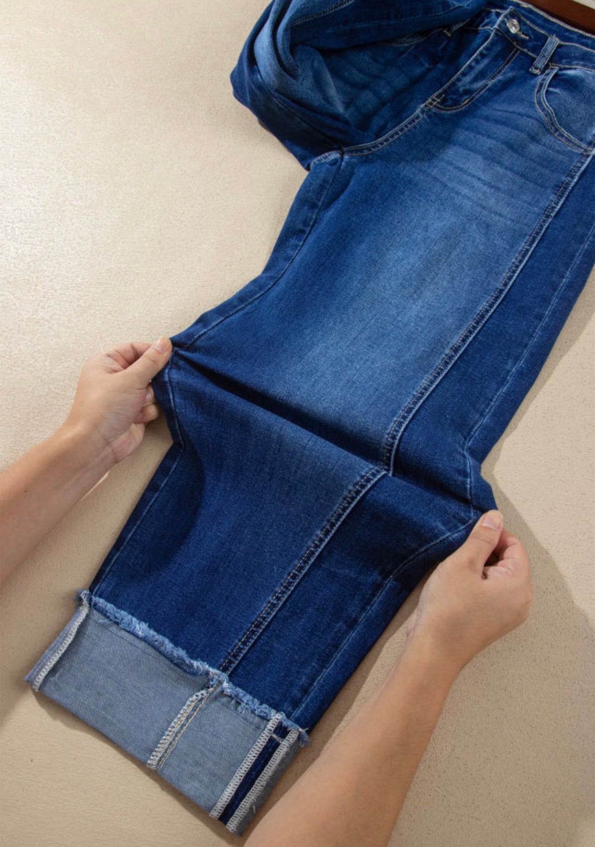 Cuffed Barrel Jeans