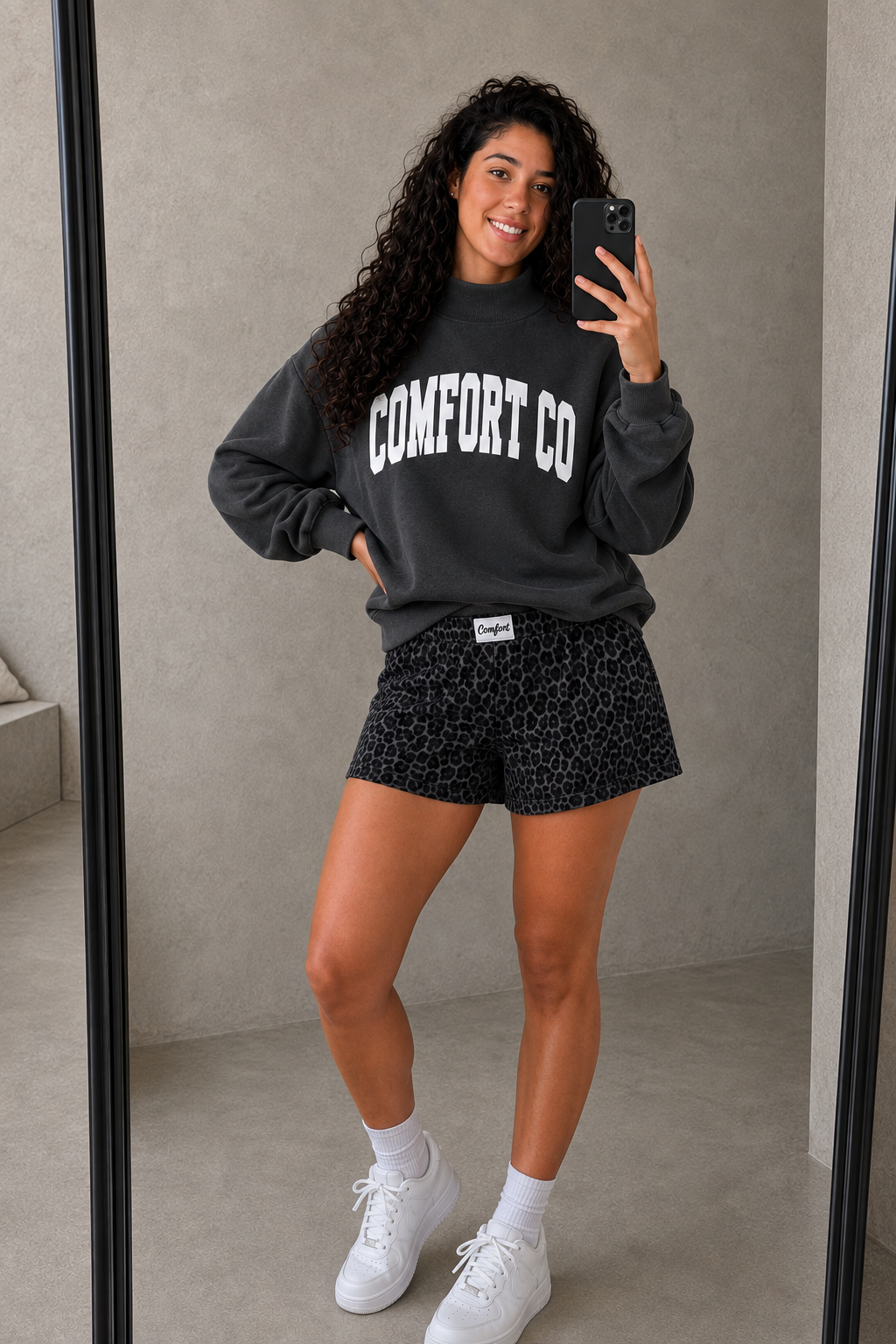READY TO SHIP • Charcoal CC Mock Neck