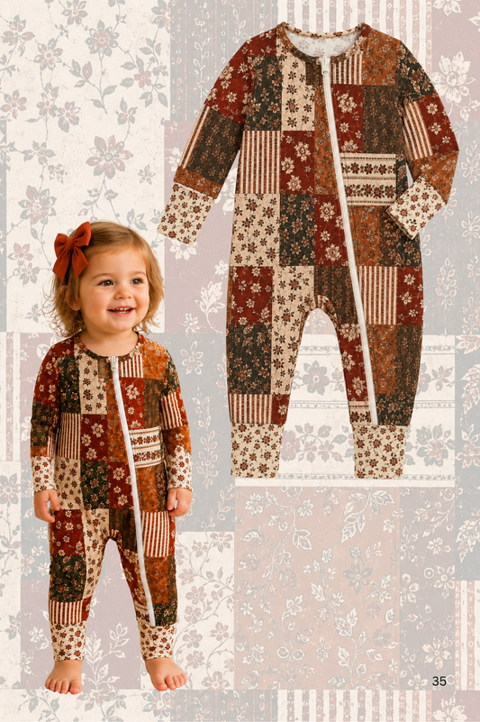 Patchwork Petal Zippie