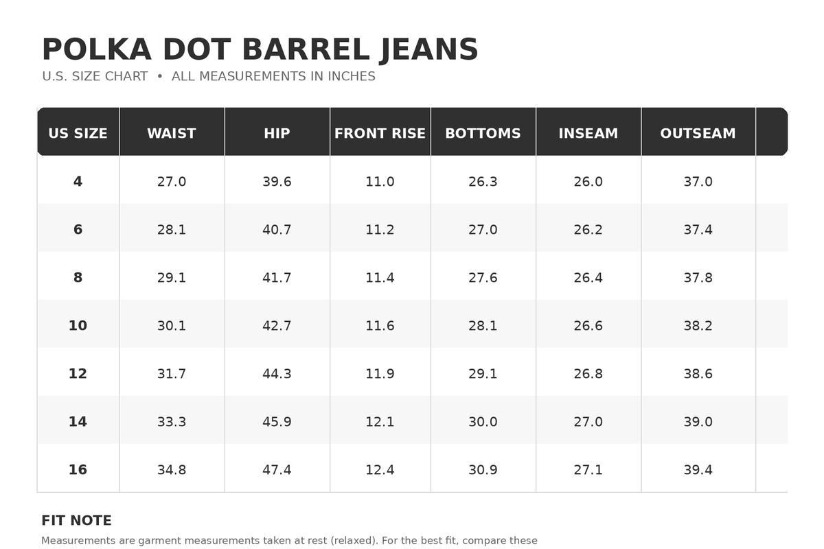 Polka Dot Barrel Jeans