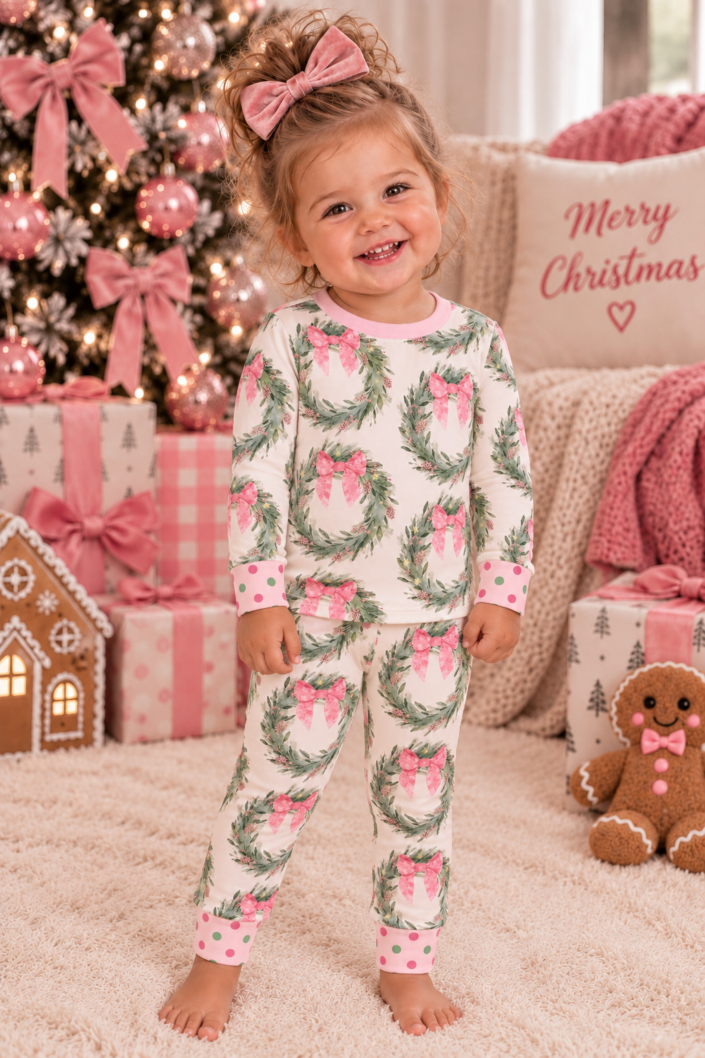 Rosy Wreath 2pc Set