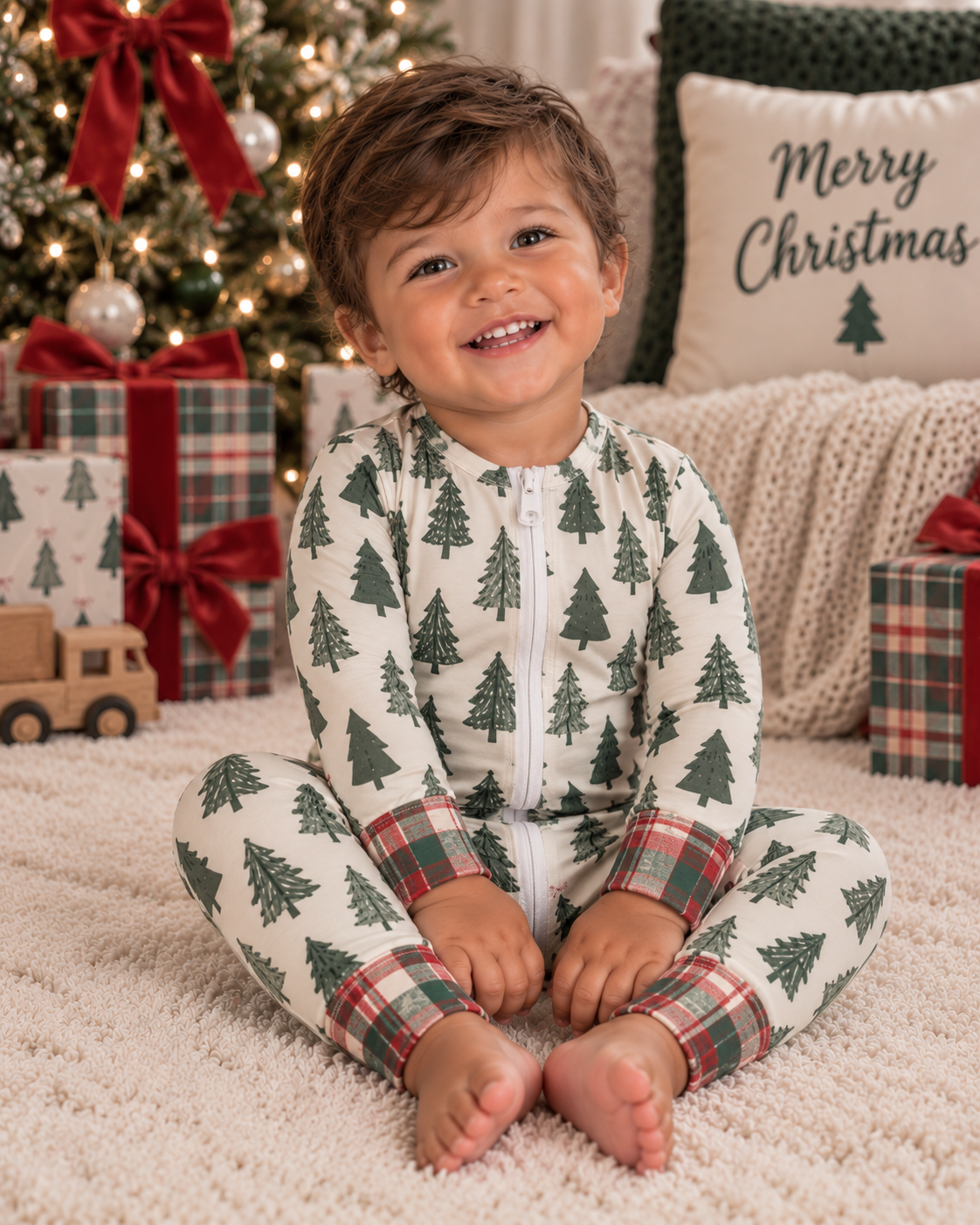 Plaid & Pine Boys Zippie