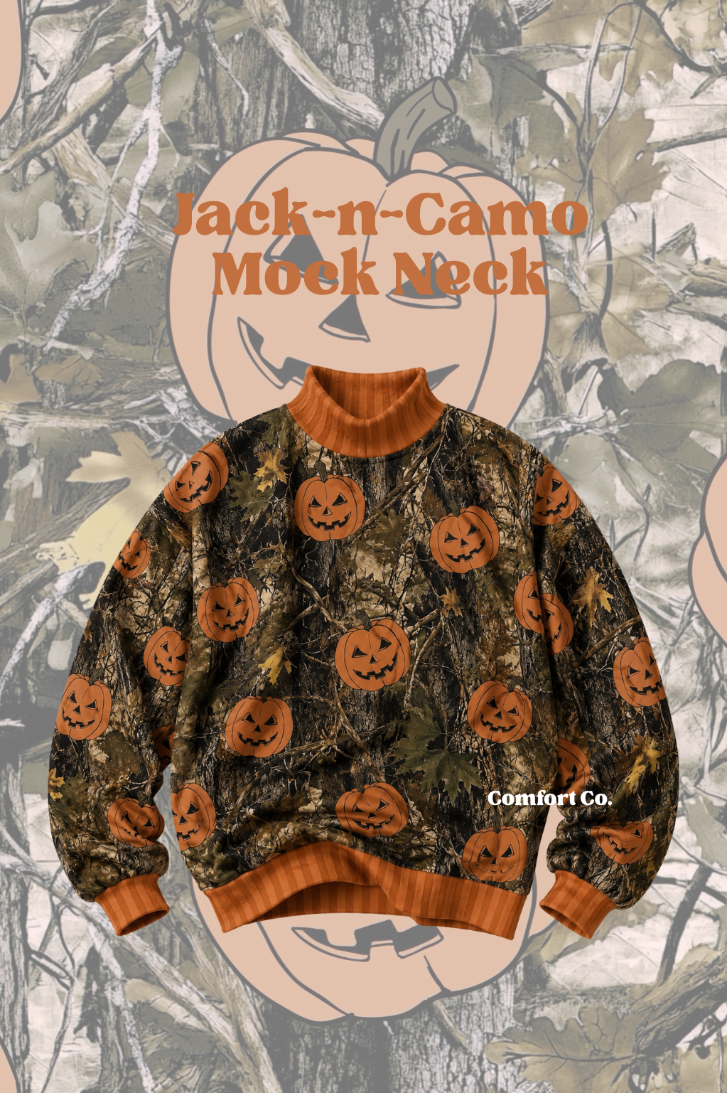 Jack-n-Camo Mock Neck