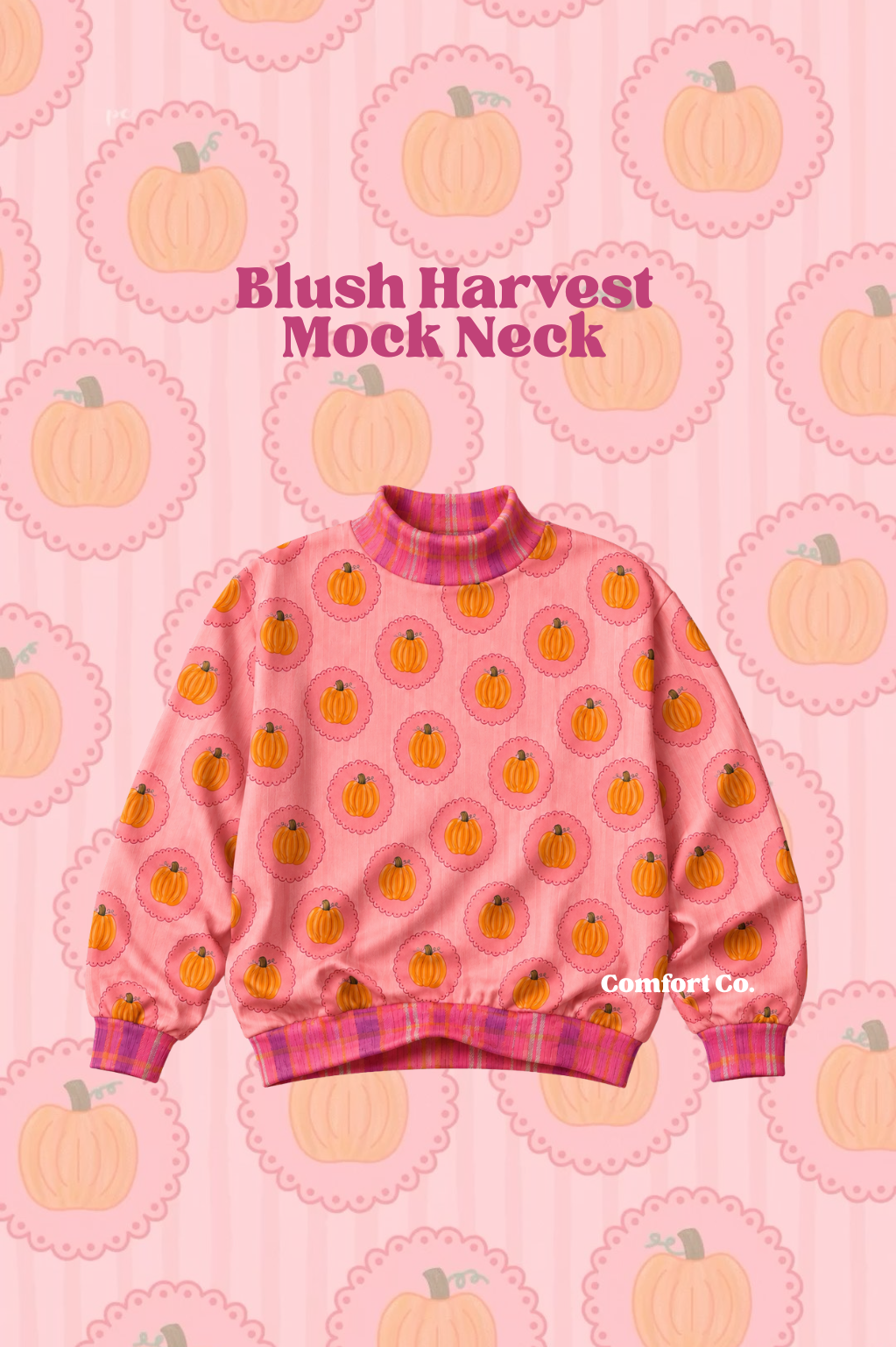 Blush Harvest Mock Neck