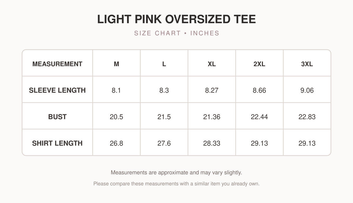 Light Pink Oversized Tee