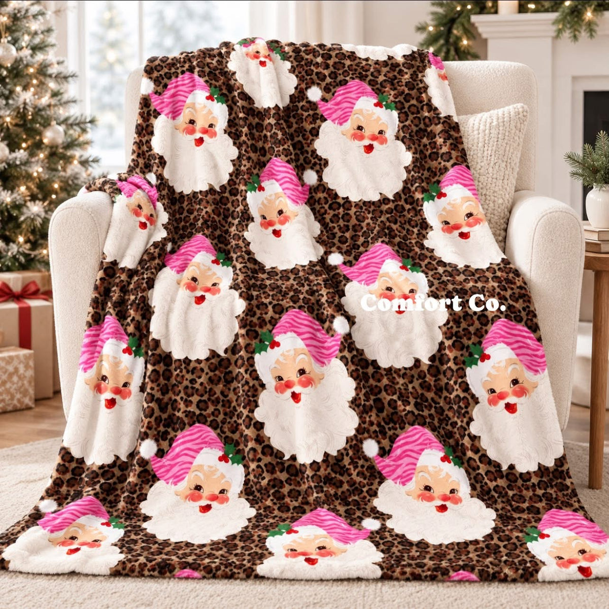 Plush Christmas Blankets - Standard Throw Size
