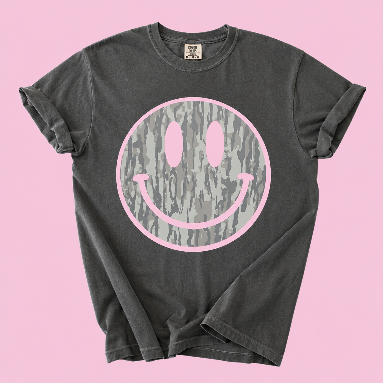 CAMO SMILEY TEE