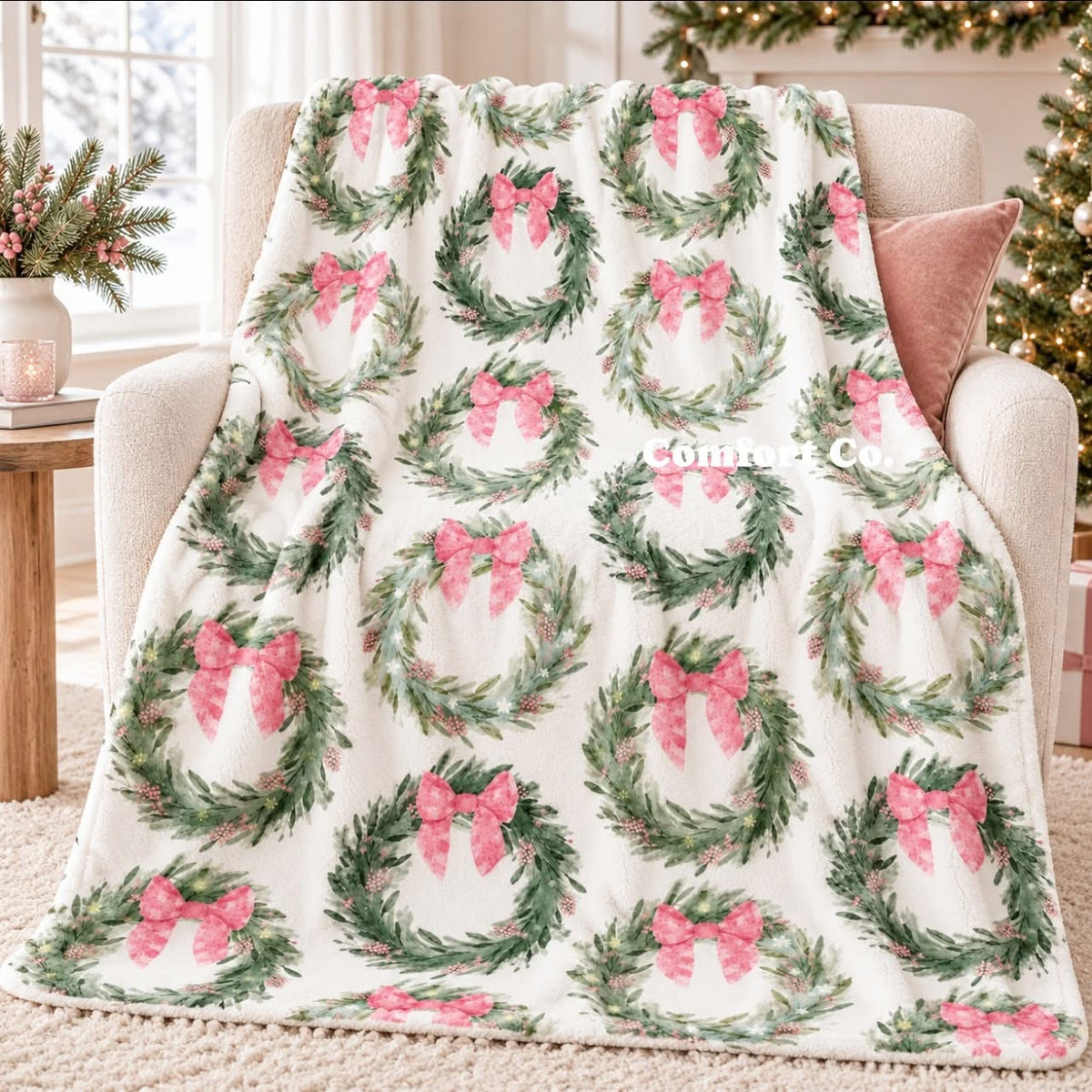 Plush Christmas Blankets - Standard Throw Size