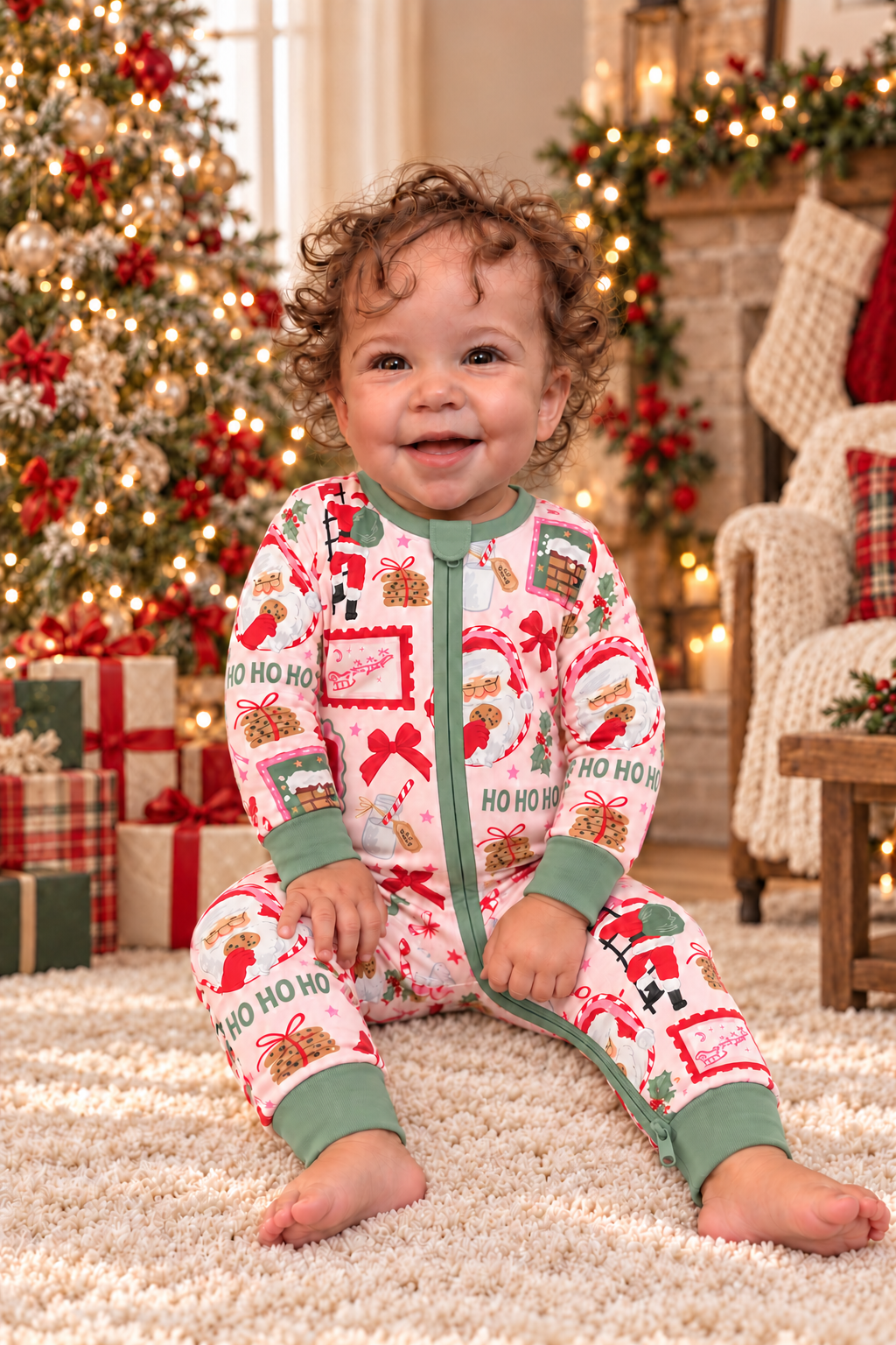 Convertible Bamboo Zippie | Christmas Stamps