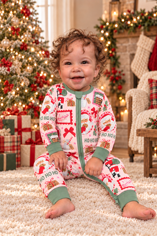 Convertible Bamboo Zippie | Christmas Stamps