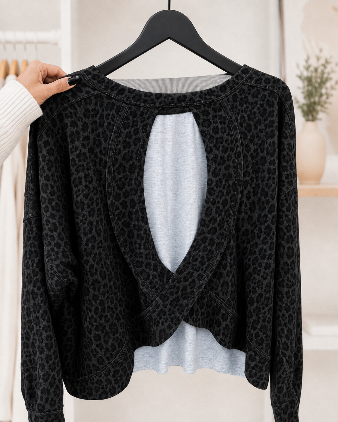 Open Back Long Sleeve Top