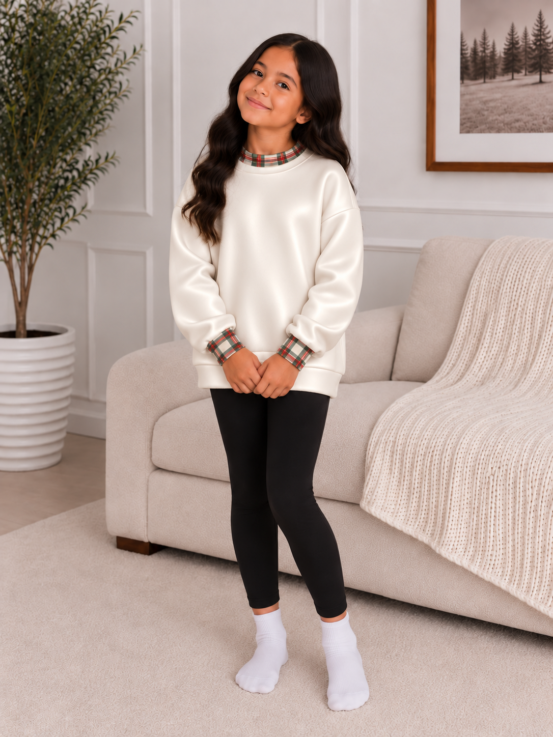 Plaid Sweatshirt (Mama & Mini)