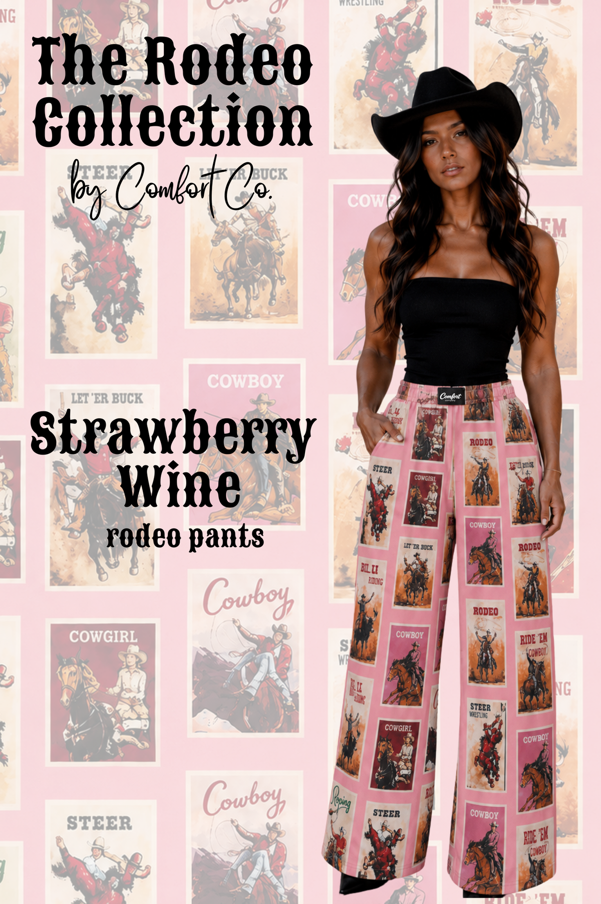 “Strawberry Wine” Rodeo Pants (Mama & Mini Sizes)