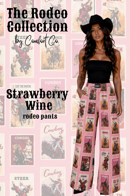 “Strawberry Wine” Rodeo Pants (Mama & Mini Sizes)