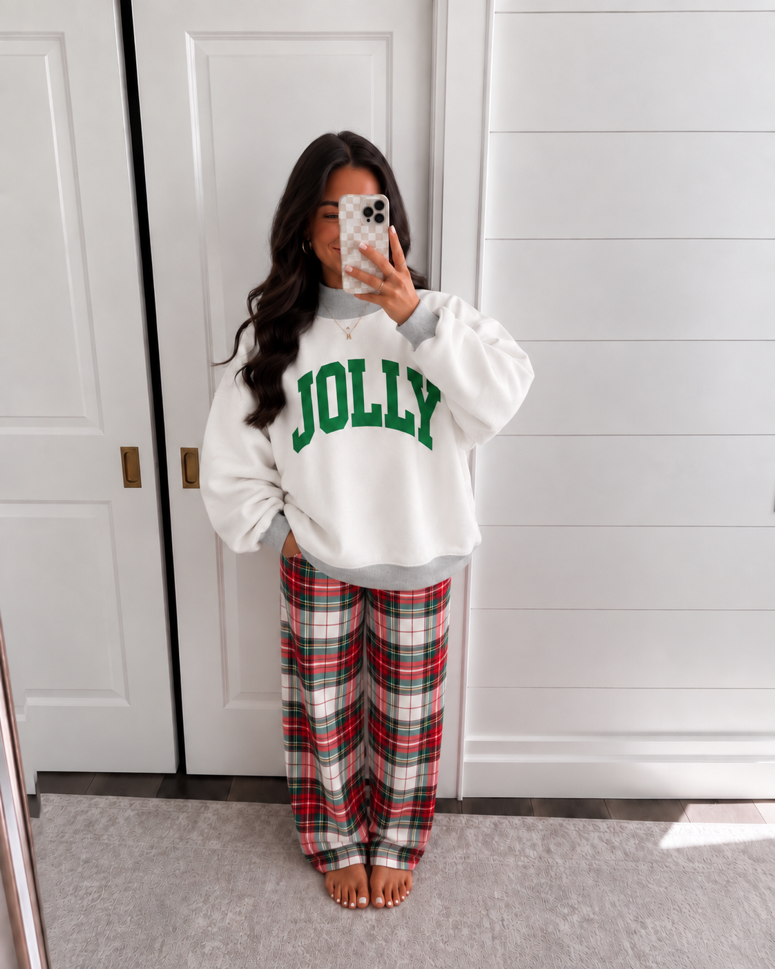 Reversible MERRY / JOLLY Mock Neck