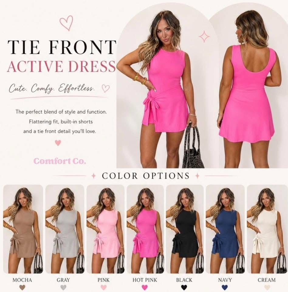 Tie Front Athletic Dress