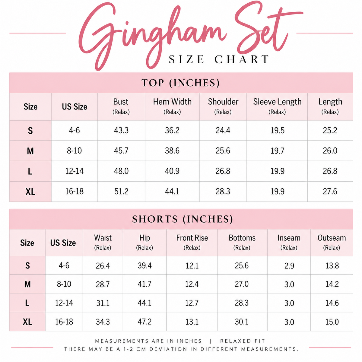Gingham Short Set