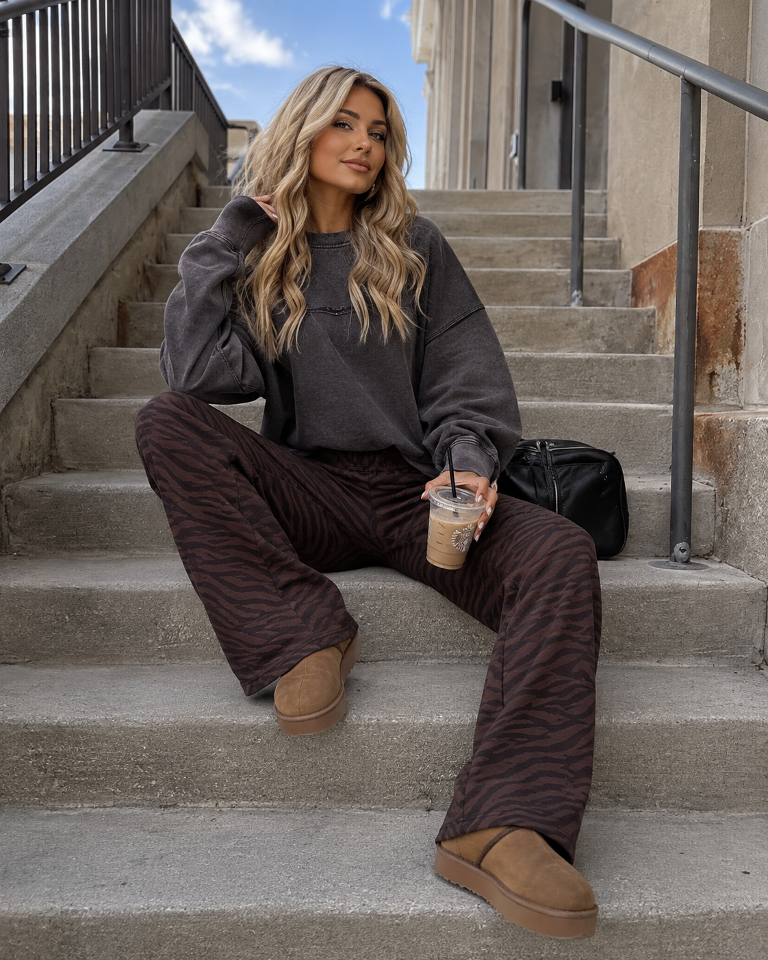 Tonal Zebra Pants (Mama & Mini Sizes)