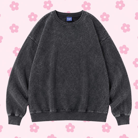 Vintage Wash Oversized Crewneck