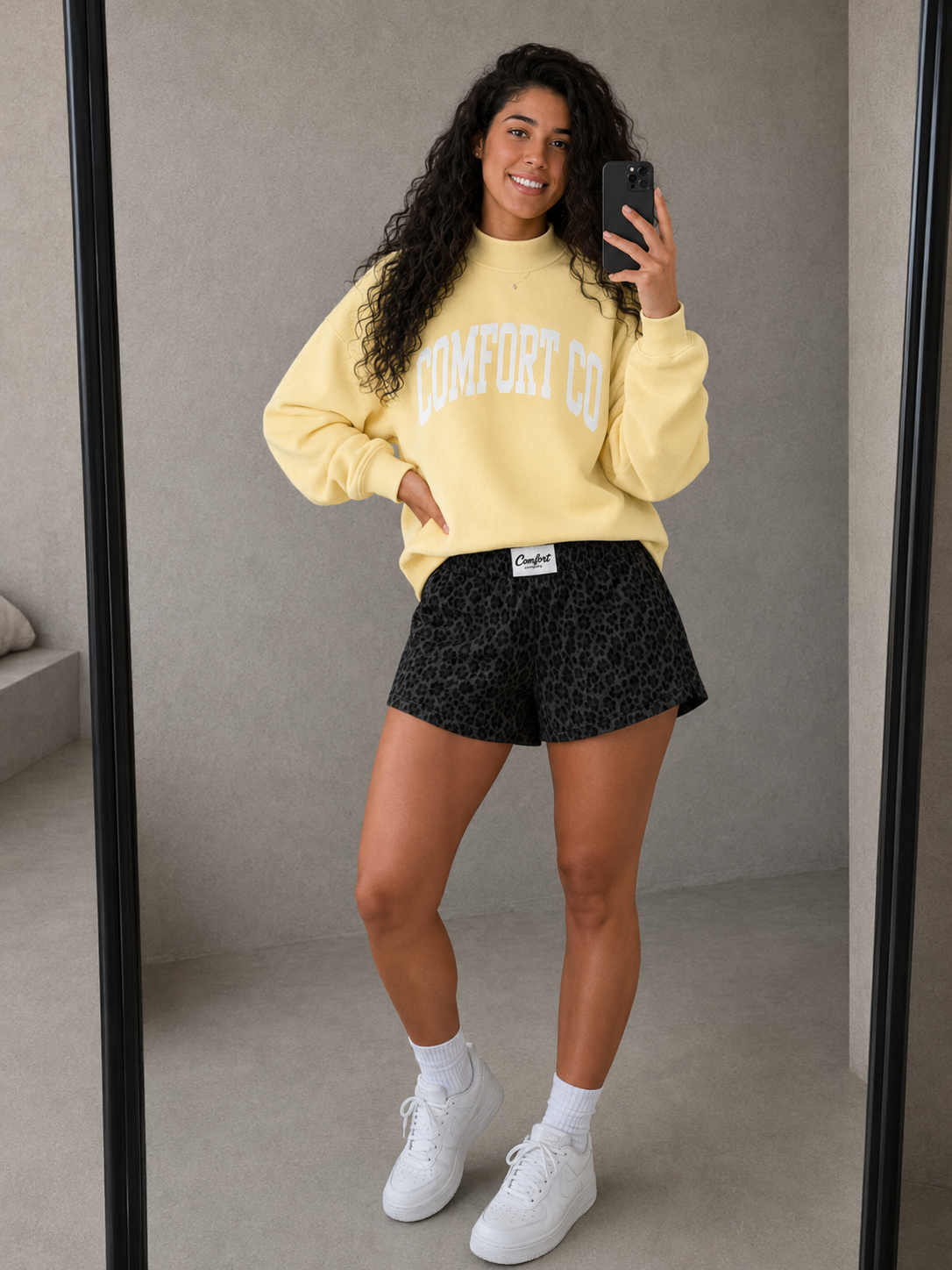 READY TO SHIP • Yellow CC Mock Neck