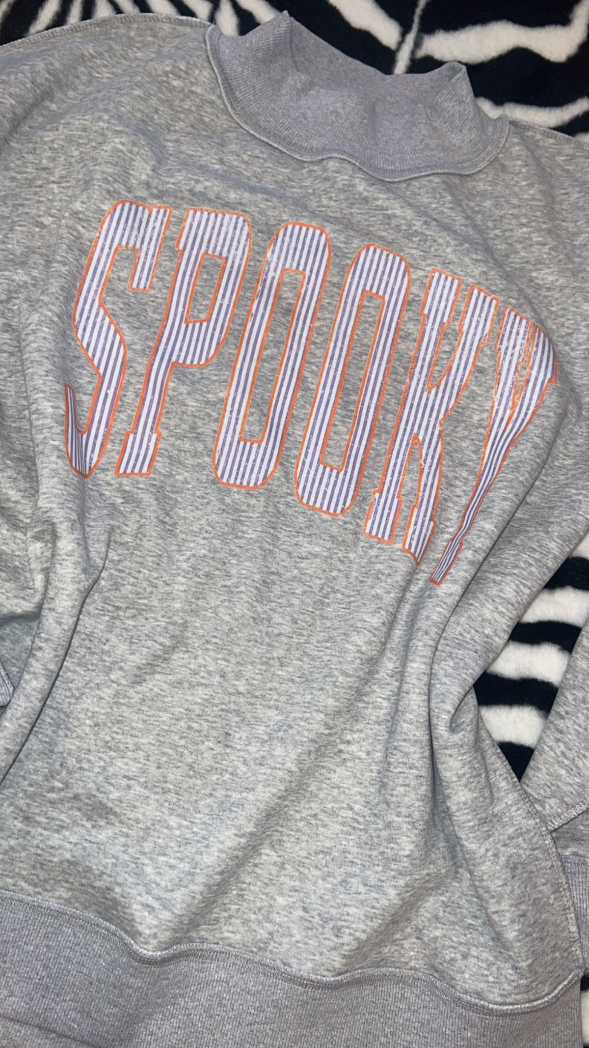 Reversible Spooky / Pumpkin Mock Neck