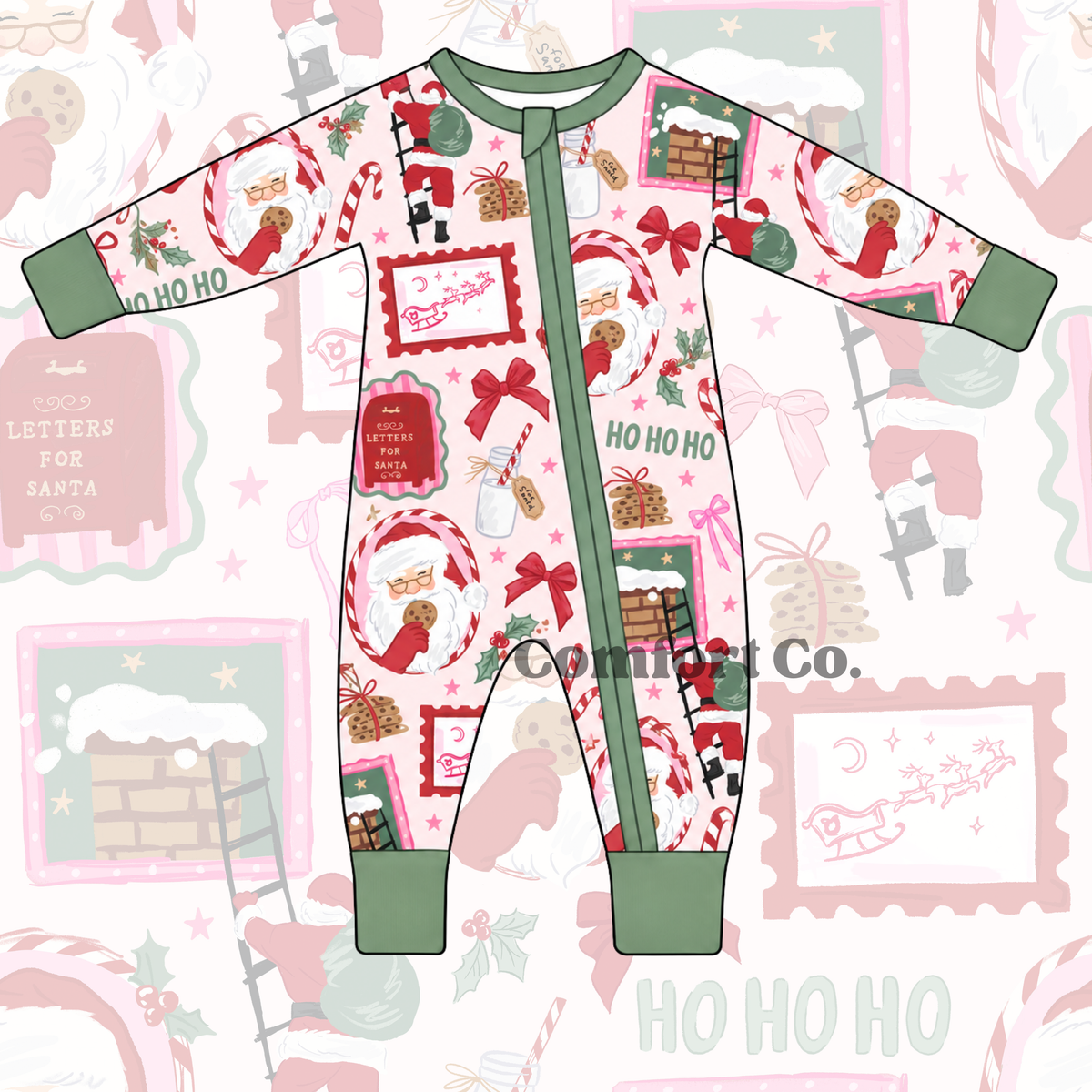 Convertible Bamboo Zippie | Christmas Stamps