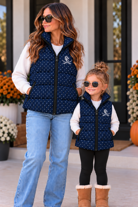School Logo Puffer Vest (Mama & Mini)