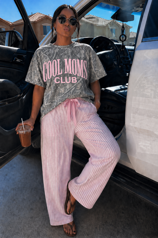 Pink Striped Lounge Pants