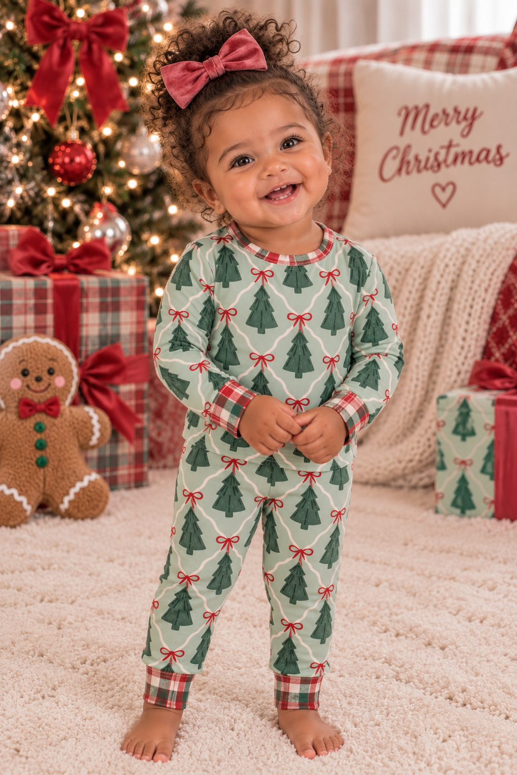 Plaid & Pine Girls 2pc Set