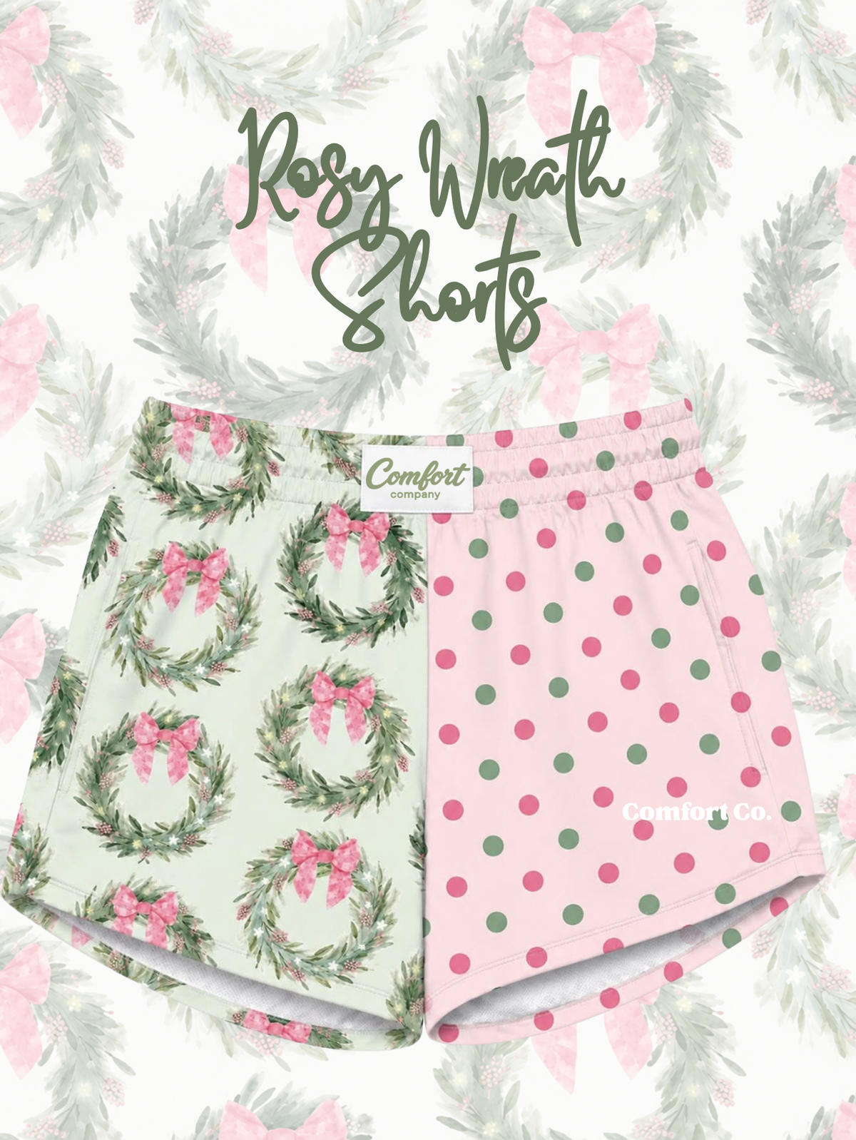 Rosy Wreath Shorts (Mama & Mini)