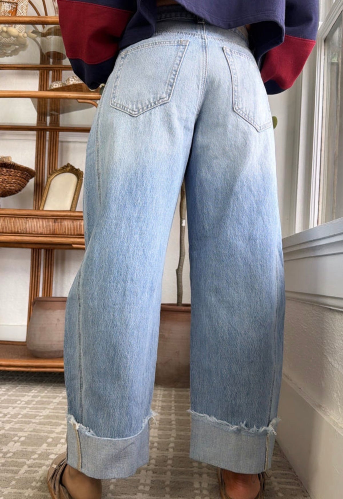 Cuffed Barrel Jeans