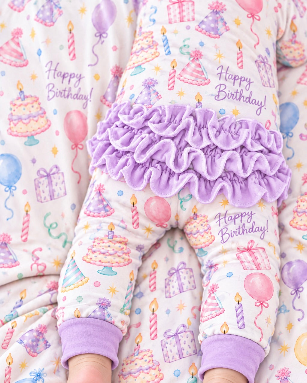 Convertible Bamboo Ruffle Zippie | Cake & Confetti