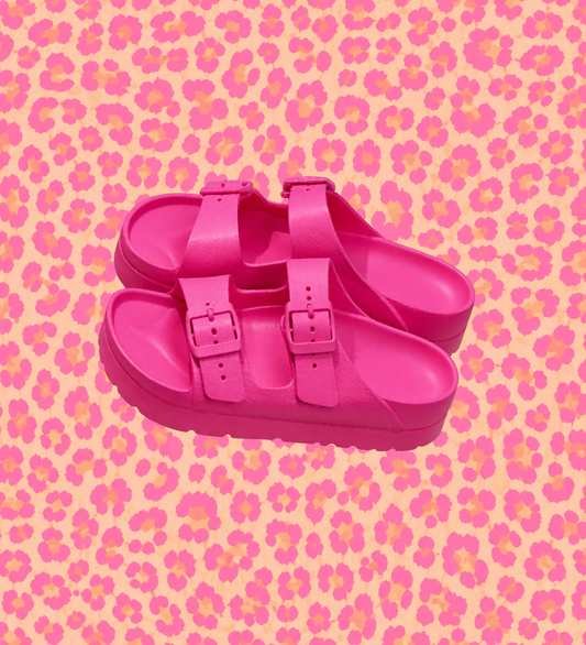 Pink Rubber Platform Slides