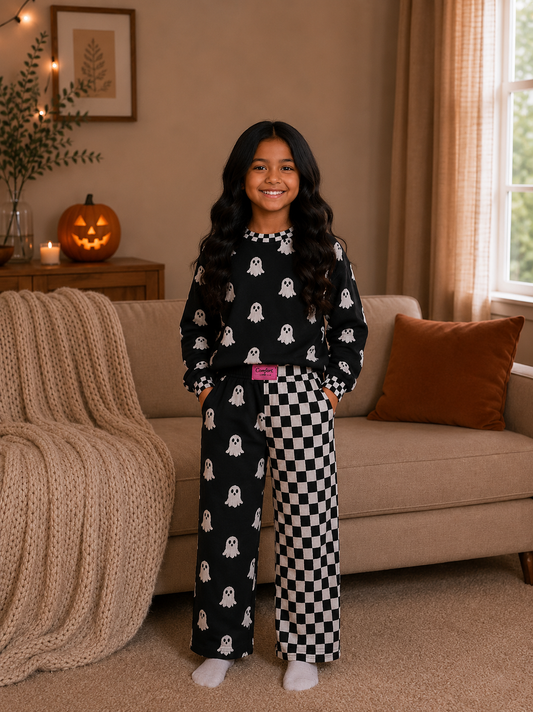 Kids Retro Boo Spooky Pants