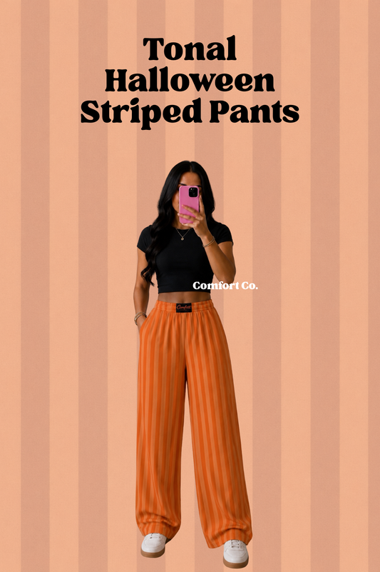 Tonal Striped Halloween Pants
