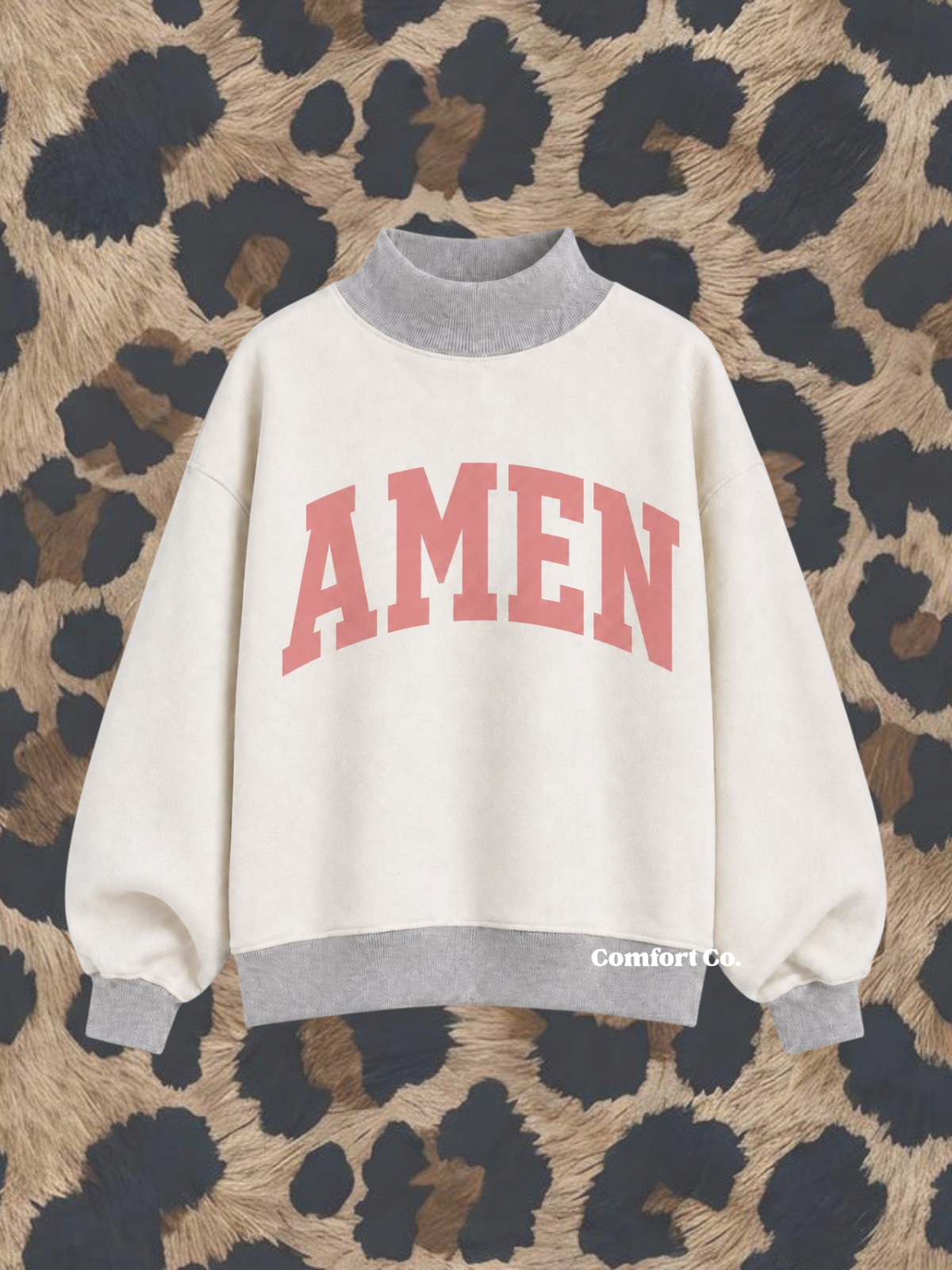 Reversible JESUS / AMEN Mock Neck