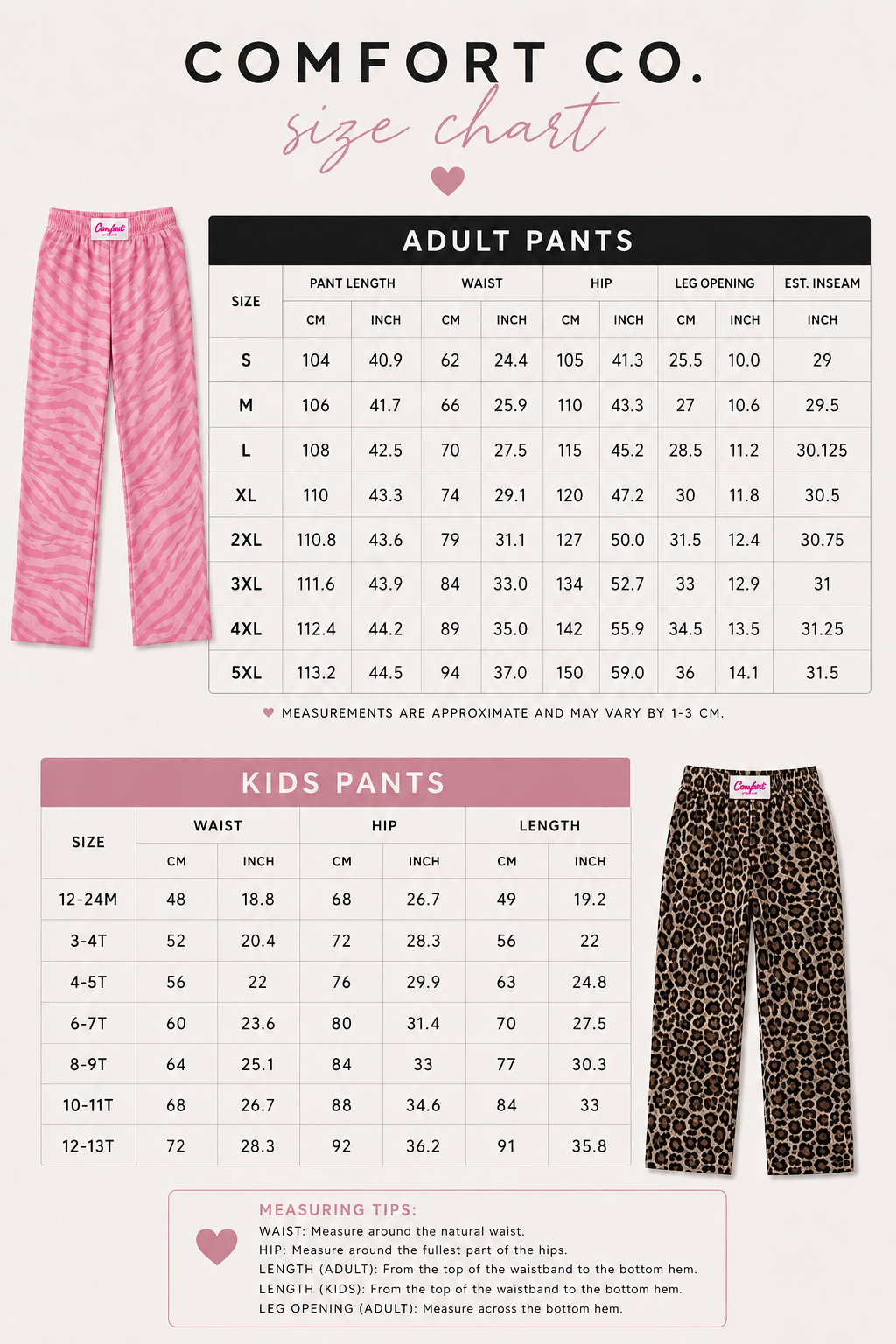 Classic Leopard Solid Pants (Mama & Mini)