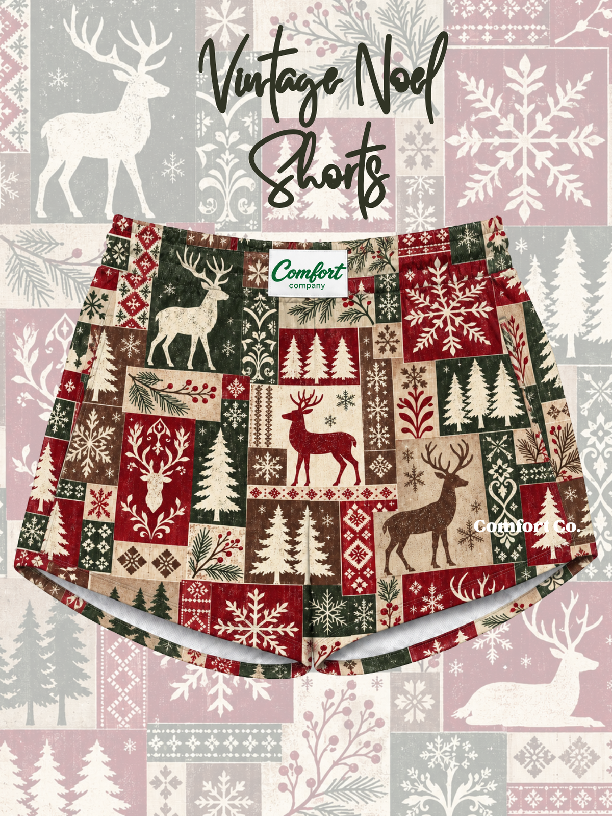 Vintage Noel Shorts (Mama & Mini)