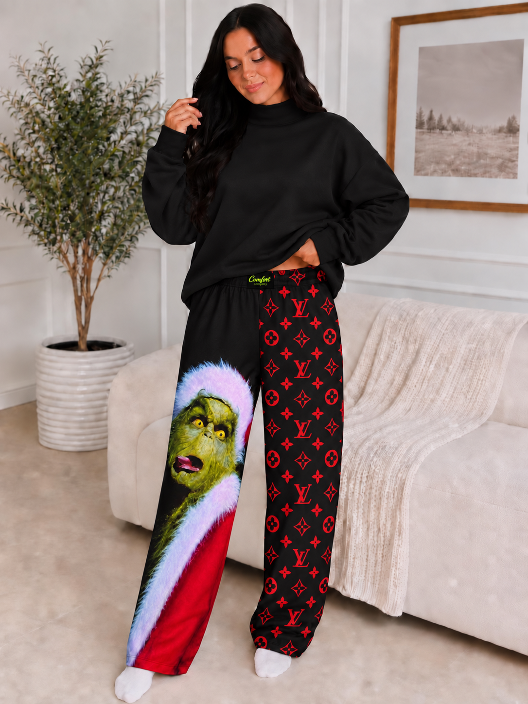 Resting 💚 Man Face Pants (Mama & Mini)