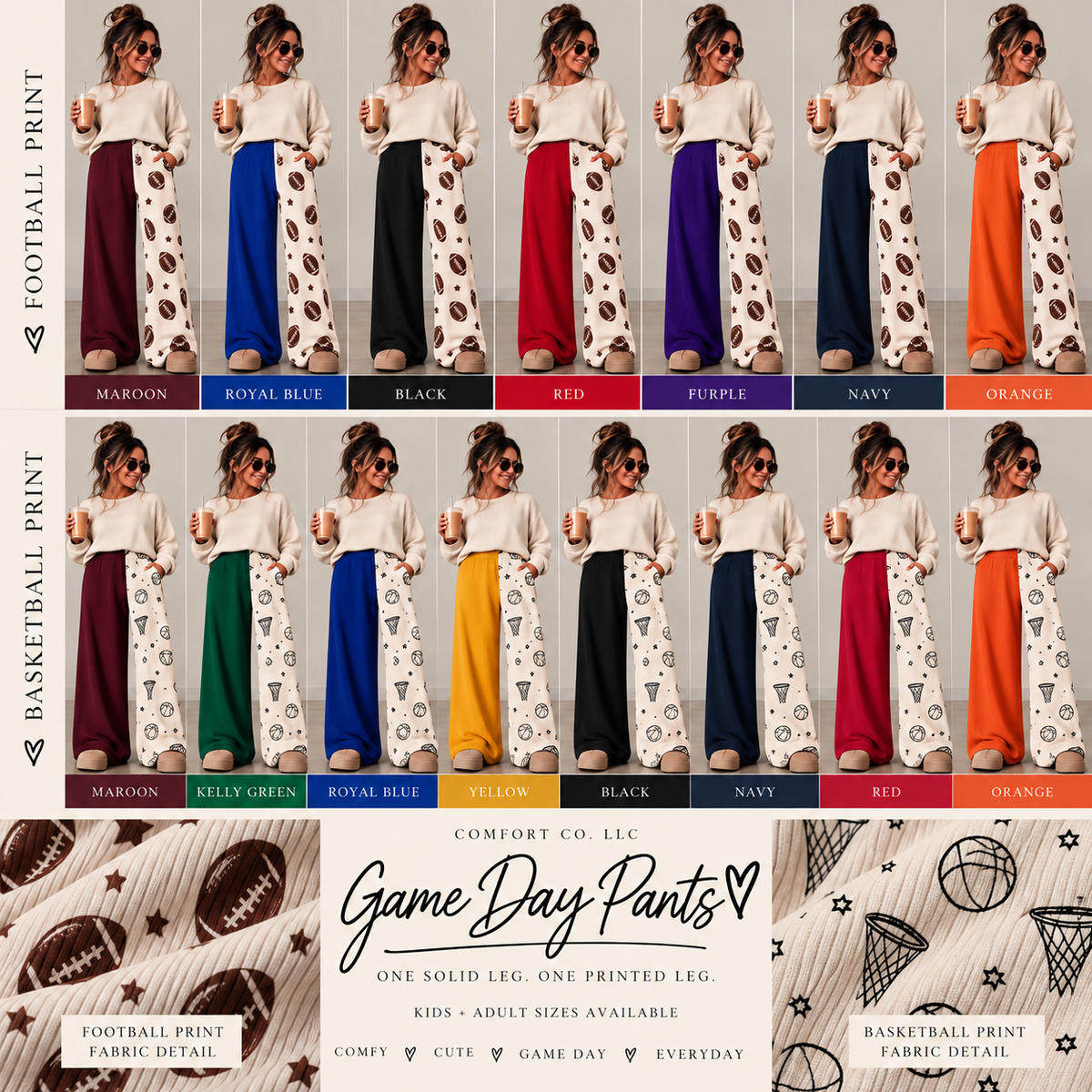 Ribbed Knit Game Day Pants