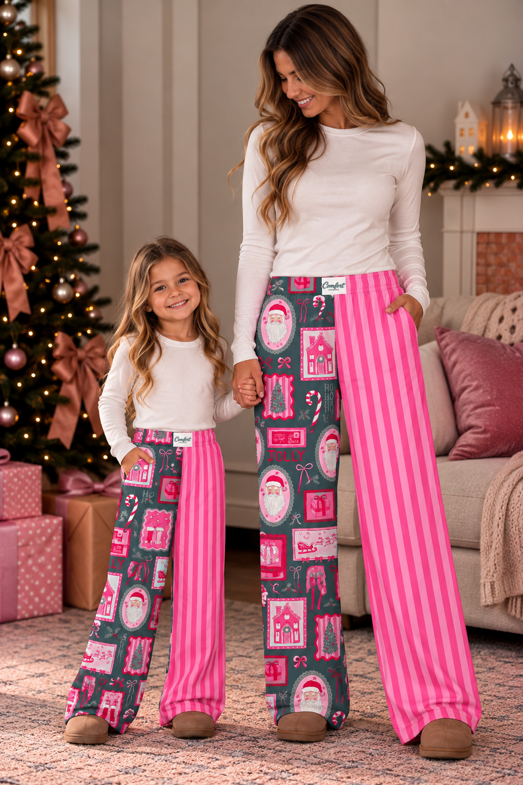 Letters To Santa Split Pants (Mama & Mini)