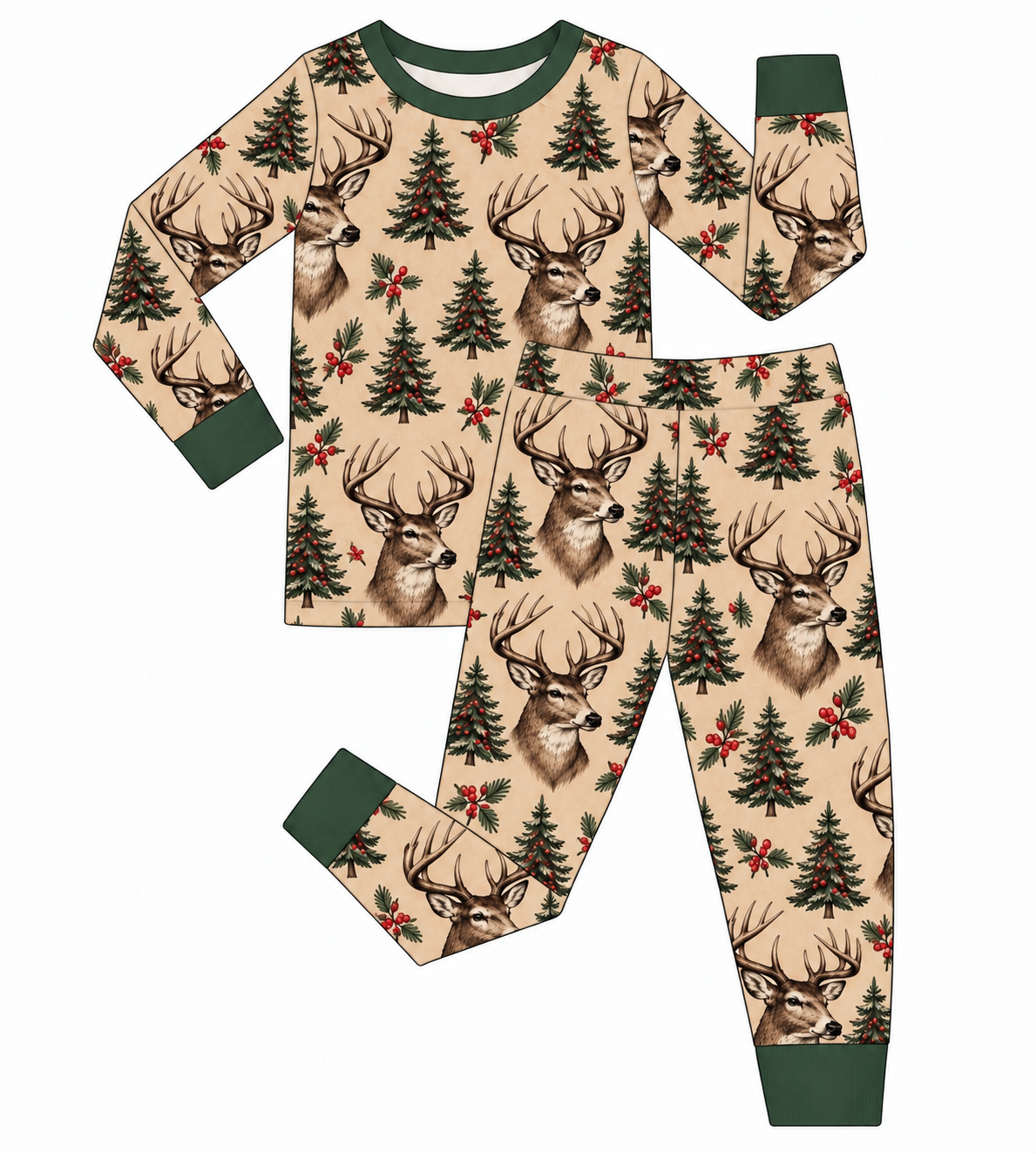 Antlers & Evergreen 2pc Set